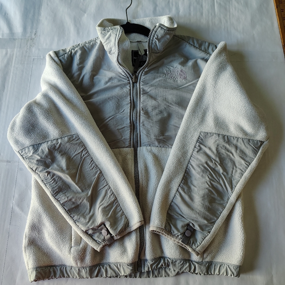 The North Face Jacket Girls Large White Gray Polartec Denali Fleece Gorpcore - Picture 13 of 16
